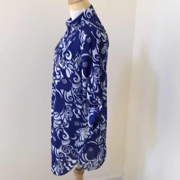 LILLY PULITZER size XS blue combo tunic top - Picture 3 of 9